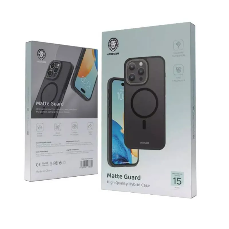 کاور گوشی گرین لاین مدل GNMTGURD15PMBL مناسب برای iphone 15 Pro Max