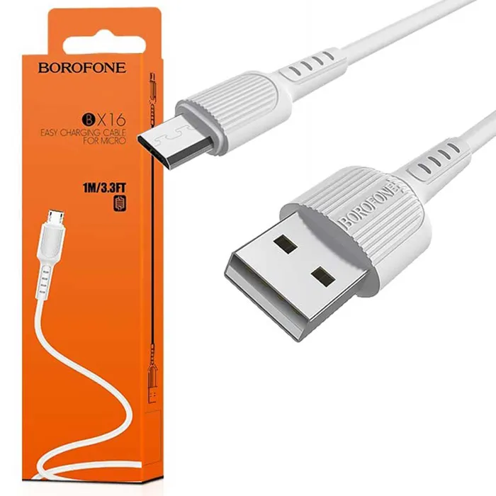 کابل تبدیل USB به microUSB بروفون مدل BX16 طول 1 متر