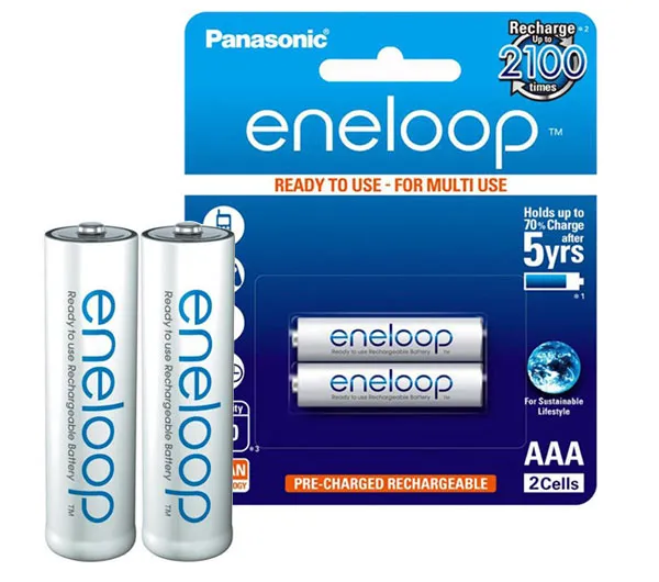 باتری نیم قلمی قابل شارژ پاناسونیک مدل eneloop بسته 2 عددی