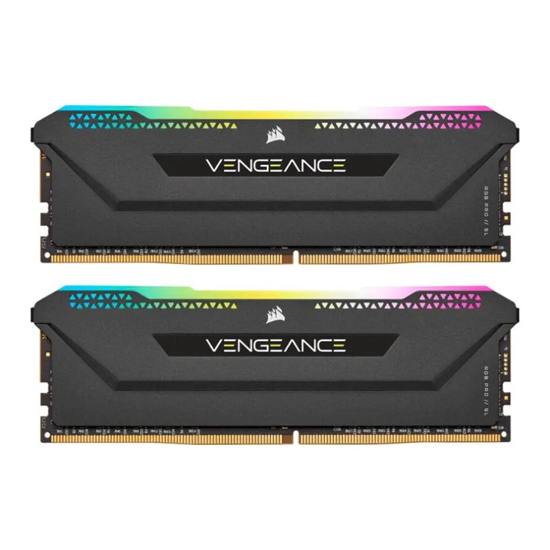 رم کورسیر VENGEANCE RGB PRO SL Black 16GB 8GBx2 3200MHz CL16