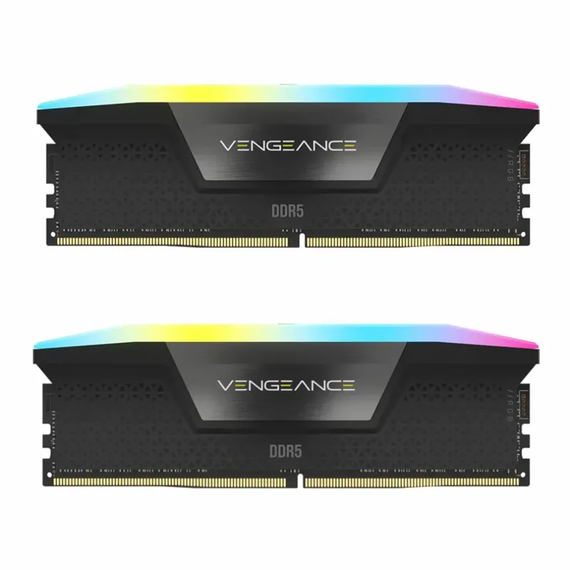 رم کورسیر VENGEANCE RGB Black 32GB 16GBx2 6200MHz CL36 DDR5