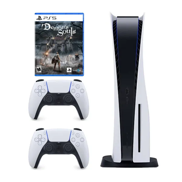 پلی استیشن 5 استاندارد دیسک خور با دو دسته به همراه بازی Demons Souls