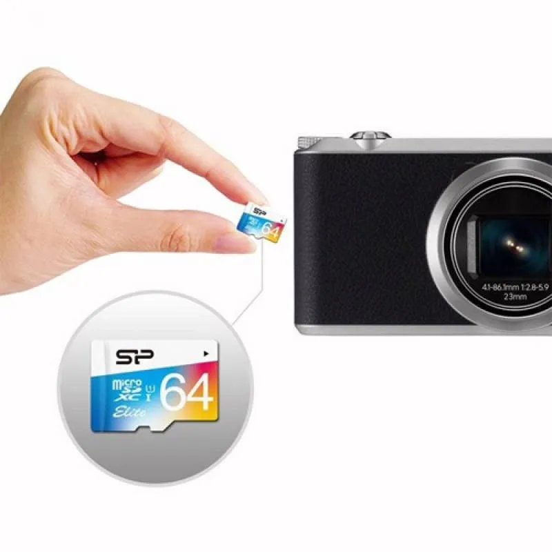 کارت حافظه microSDXC سیلیکون پاور مدل Elite کلاس 10 استاندارد UHS-I U1 سرعت 100MBps ظرفیت 64 گیگابایت