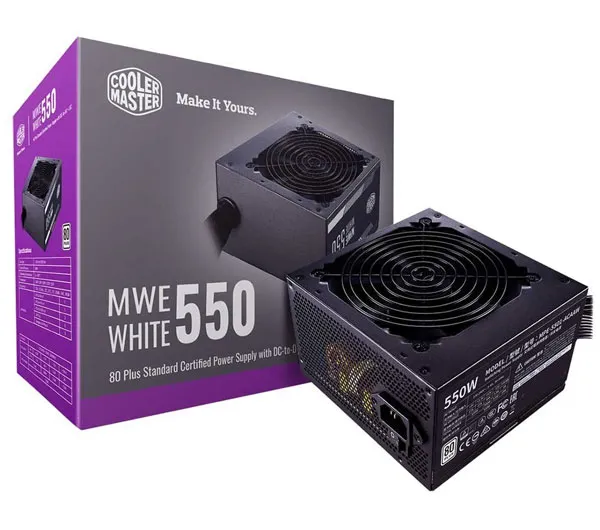 منبع تغذیه کامپیوتر کولر مستر مدل MWE white 550