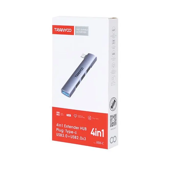 هاب 4 پورت Type-C ترانیو مدل HB8-C