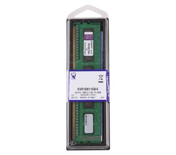 رم دسکتاپ DDR3 تک کاناله 1600 مگاهرتز CL11 کینگستون ظرفیت 4 گیگابایت رم دسکتاپ DDR3 تک کاناله 1600 مگاهرتز CL11 کینگستون ظرفیت 4 گیگابایت