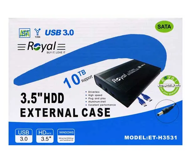 باکس هارد اکسترنال 3.5 اینچ رویال مدل ET-H3531