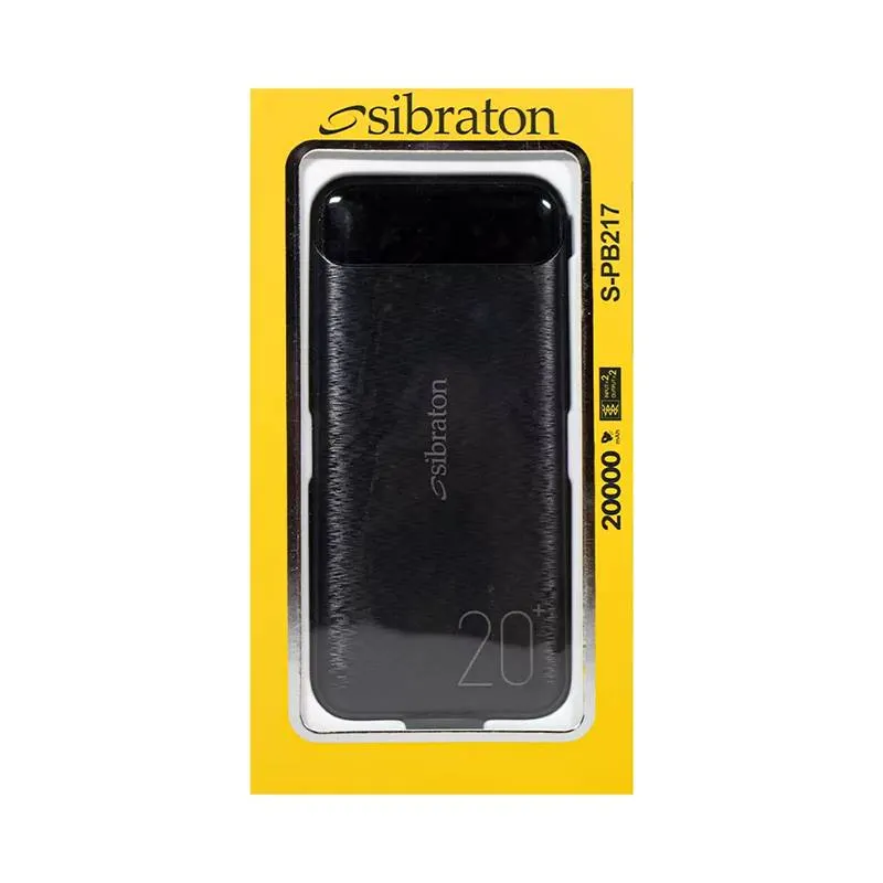 شارژر همراه سیبراتون مدل S-PB217 ظرفیت 20000 میلی آمپرساعت همراه با کابل Micro USB