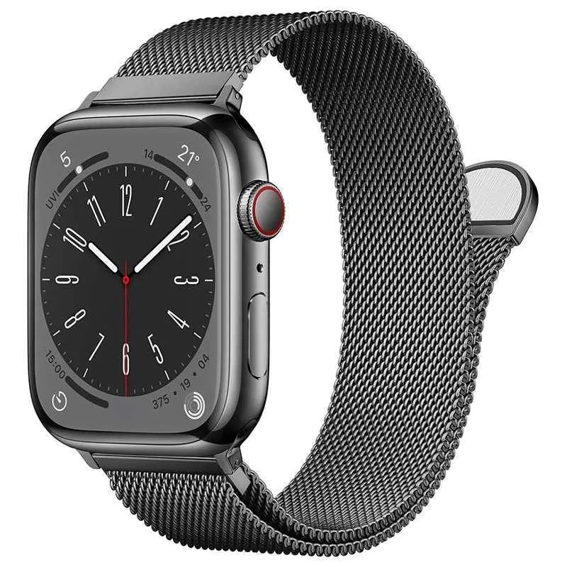 بند ساعت هوشمند گرین لاین  مدل Milanese Loop مناسب برای اپل واچ 42/44/45/49 میلی متری
