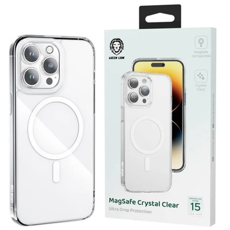 کاور گوشی گرین لاین مدل MagSafe Crystal Clear