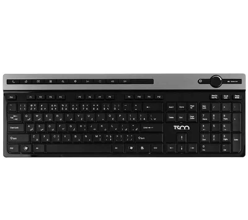 کیبورد و ماوس بی سیم تسکو مدل TKM7106W با حروف فارسی