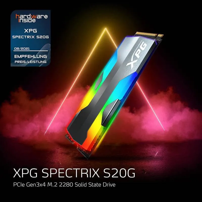 اس اس دی اینترنال ایکس پی جی مدل SPECTRIX S20G RGB M.2 2280 NVMe ظرفیت 500 گیگابایت
