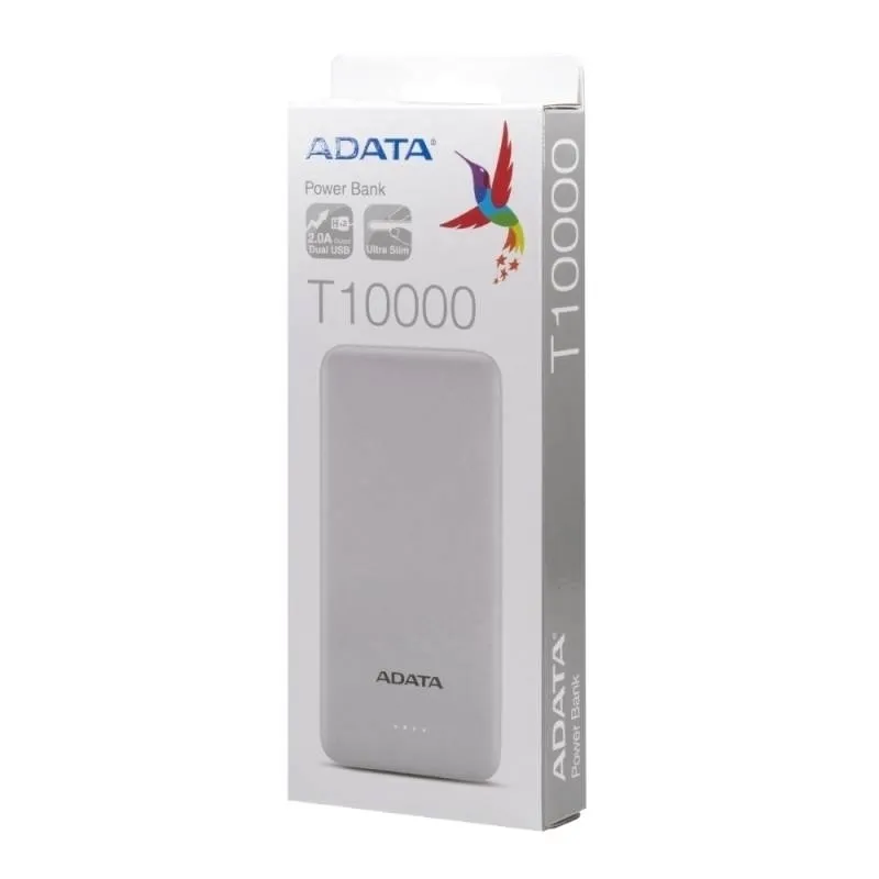 شارژر همراه ای دیتا مدل T10000 ظرفیت 10000 میلی آمپر ساعت