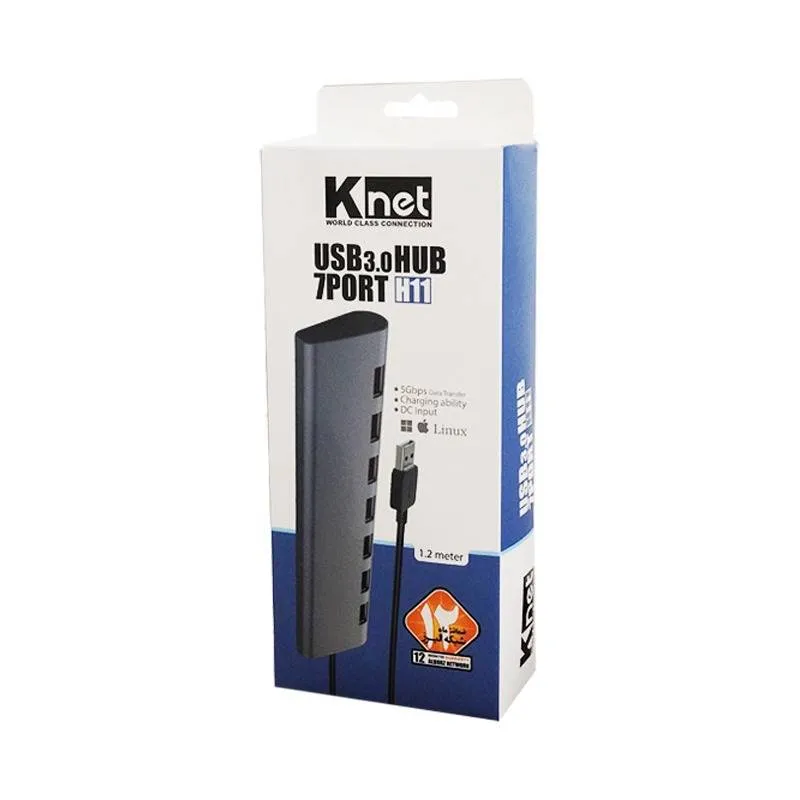 هاب 7 پورت USB 3.0 کی نت مدل H11 K-HUAMH117