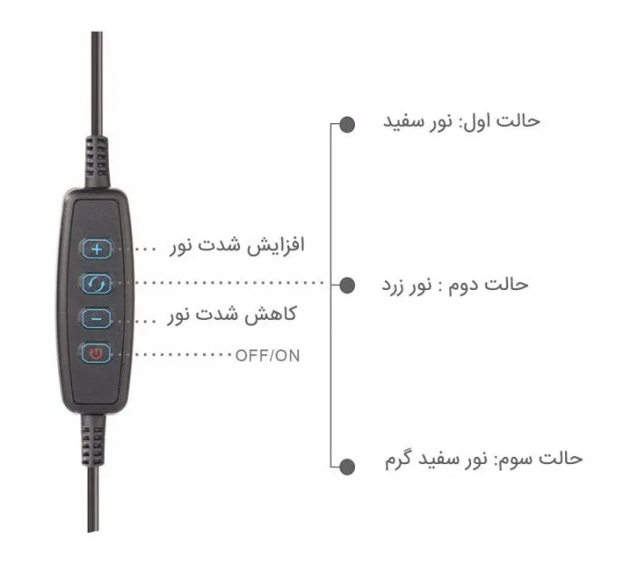رینگ لایت آرایشی 6 اینچی مدل AT6