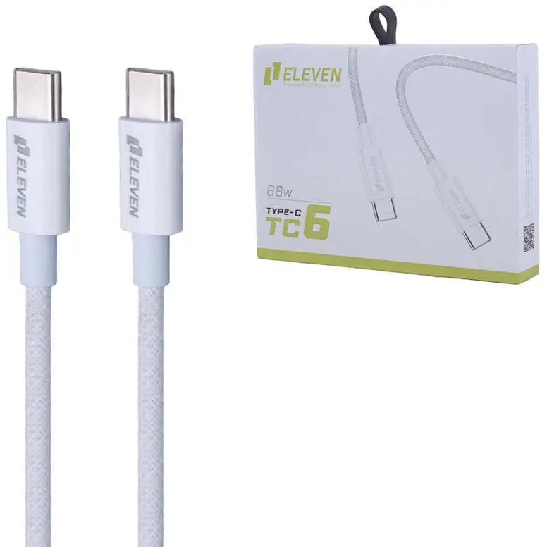 کابل تبدیل Type-C PD به Type-C ایلون مدل TC6 66W طول 1 متر