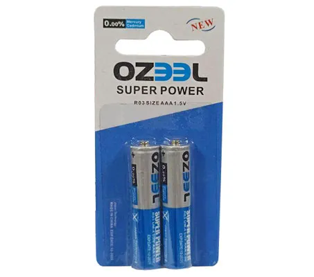 باتری نیم قلمی اوسل مدل Super Power بسته 2 عددی