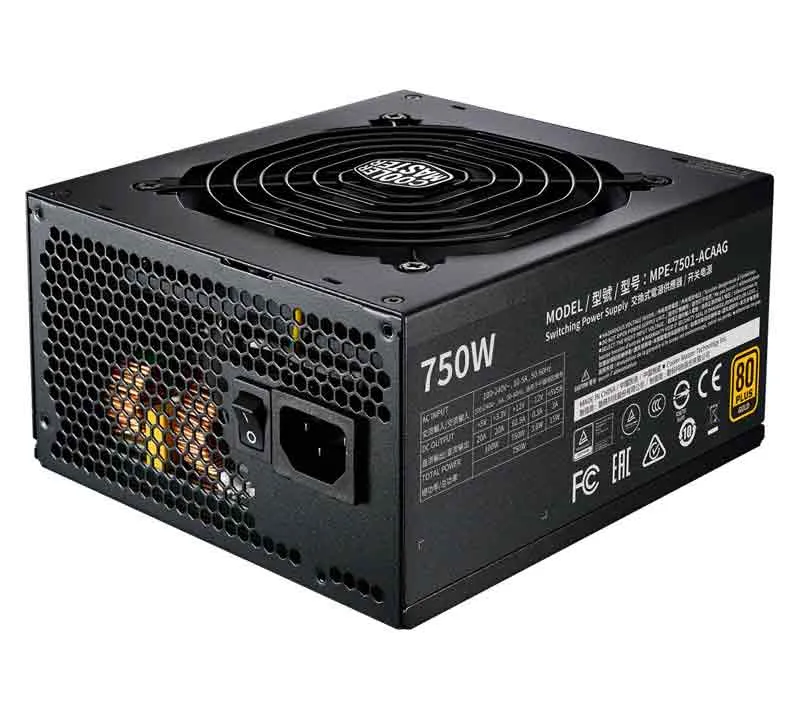 منبع تغذیه کامپیوتر کولر مستر مدل MWE GOLD 750 – V2 FULL MODULAR