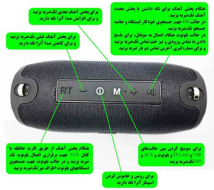 اسپیکر بلوتوثی قابل حمل کلومن مدل K-S55
