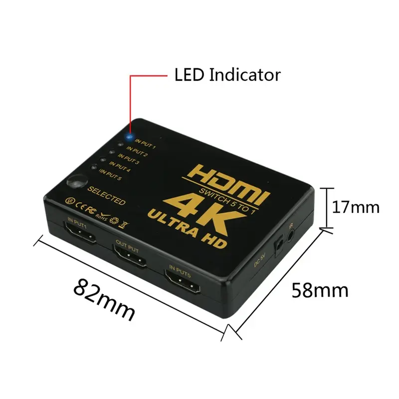 سوئیچ 1 به 5 HDMI
