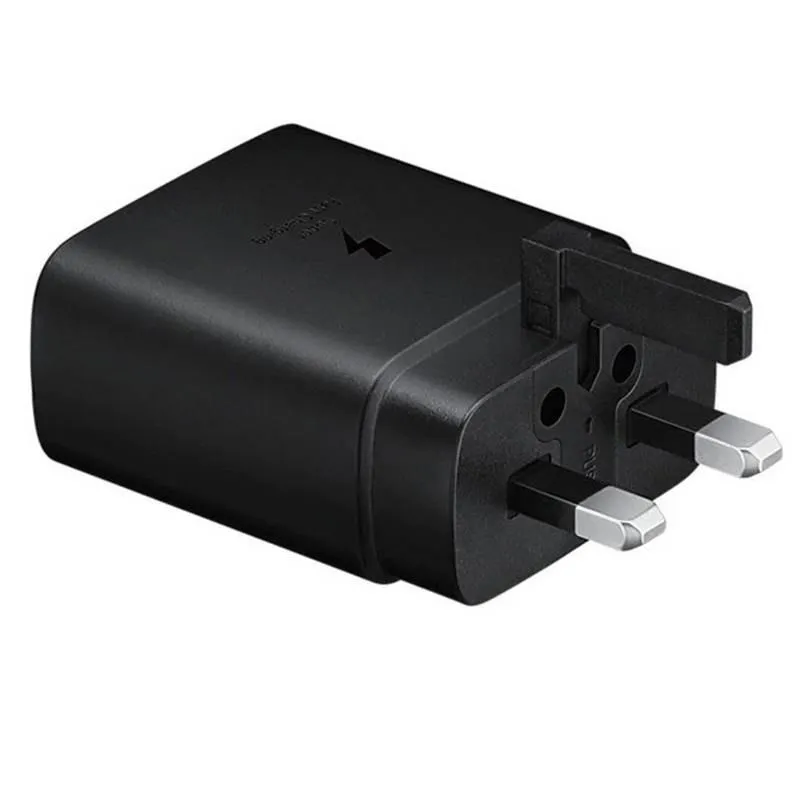 شارژر دیواری 45W PD USB-C سامسونگ اورجینال مدل EP-TA845 به همراه کابل تبدیل Type-C سه پین