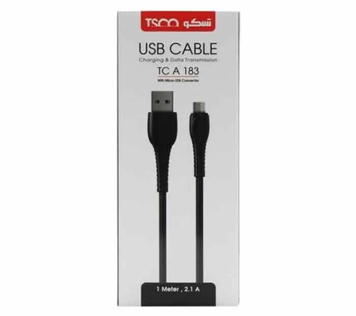 کابل تبدیل USB به Microusb تسکو مدل TCA 183 طول 1 متر