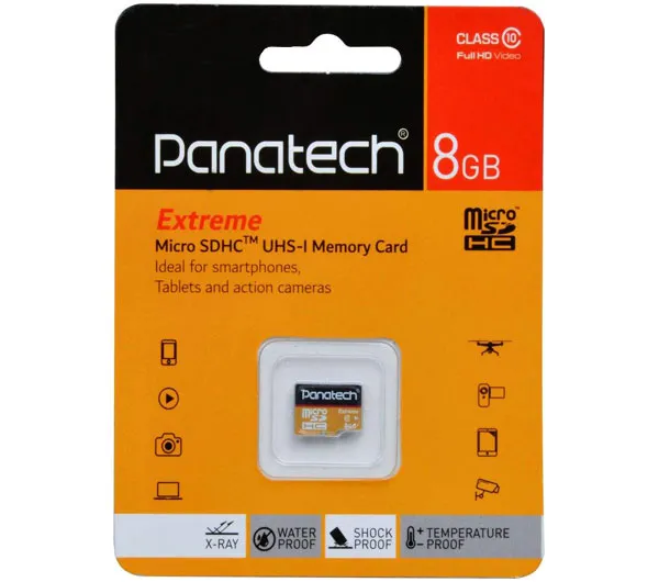 کارت حافظه microSDHC پاناتک کلاس 10 استاندارد سرعت 30MBps ظرفیت 8 گیگابایت