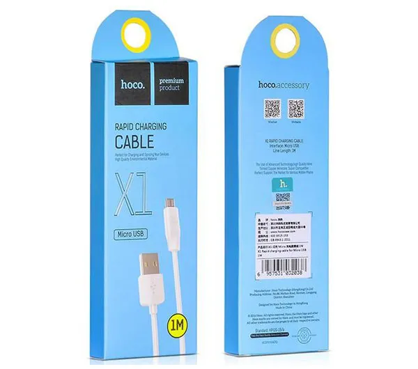 کابل تبدیل USB به microUSB هوکو مدل X1 Rapid طول 1 متر