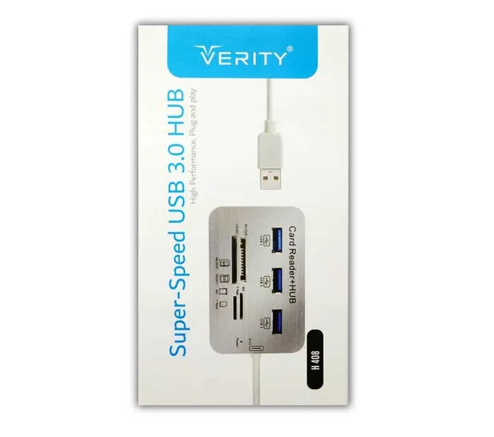 هاب 3 پورت USB 3.0 وریتی مدل H-408
