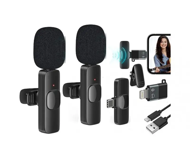 میکروفن یقه ای بی سیم ترانیو مدل MC19 Dual Type-C با تبدیل Lightning