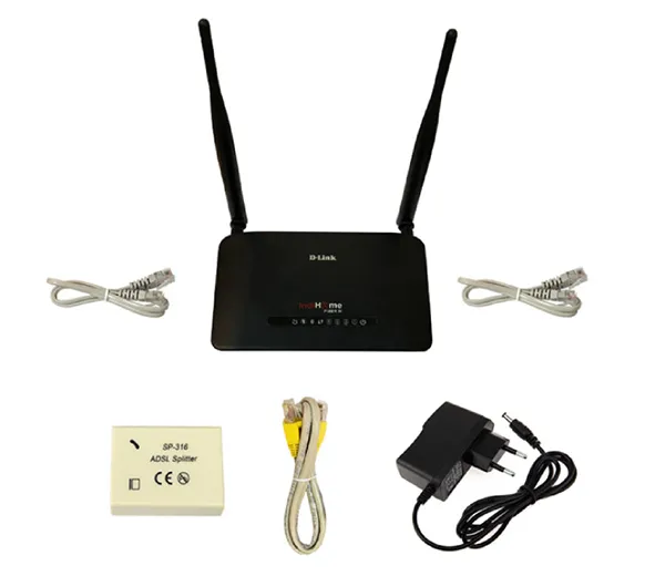 مودم روتر ADSL2 Plus بی‌سیم N300 دی-لینک مدل DSL-2740M