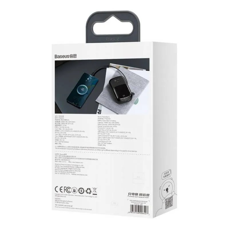 شارژر همراه باسئوس مدل PPQD-L01 ظرفیت 20000 میلی آمپر ساعت