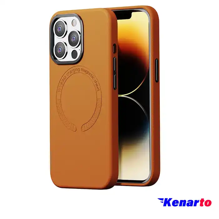 گارد گوشی جوی پرودو مدل metal frame leather MageSafe