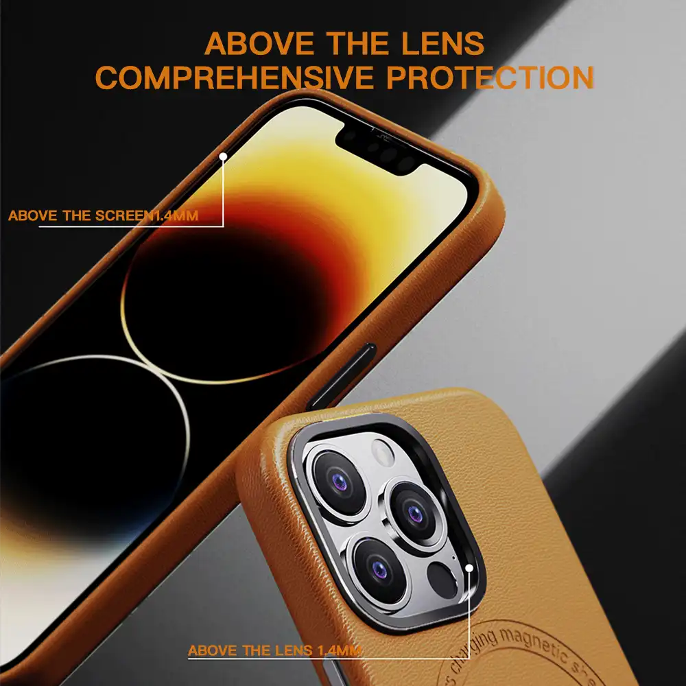 گارد گوشی جوی پرودو مدل metal frame leather MageSafe