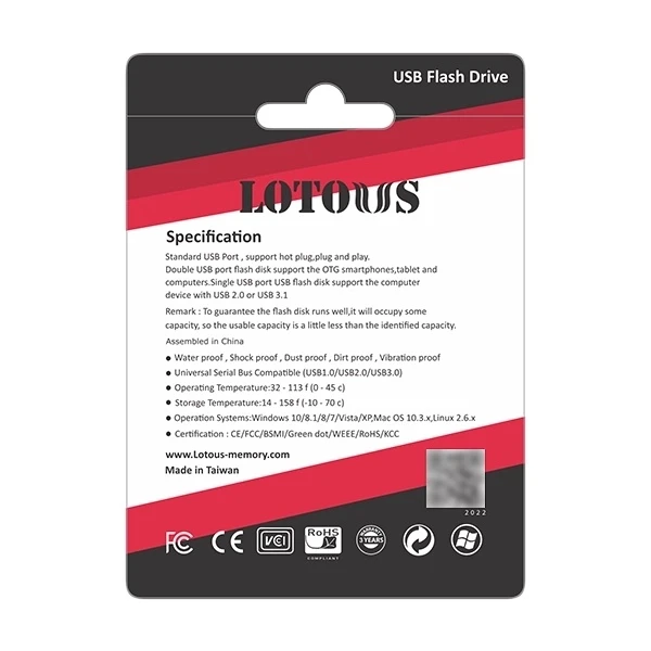 فلش مموری لوتوس مدل L813 USB3.2 ظرفیت 128 گیگابایت