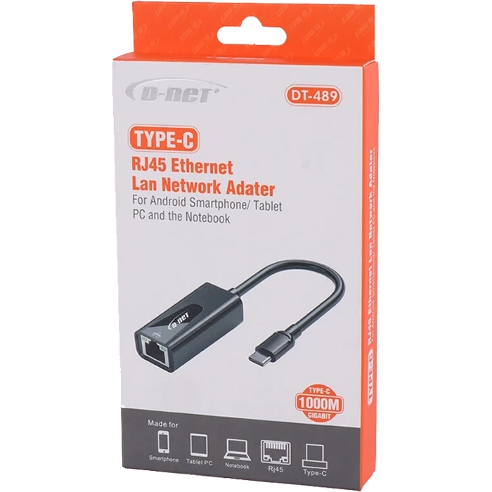 تبدیل Type-C به LAN دی نت مدل DT-489