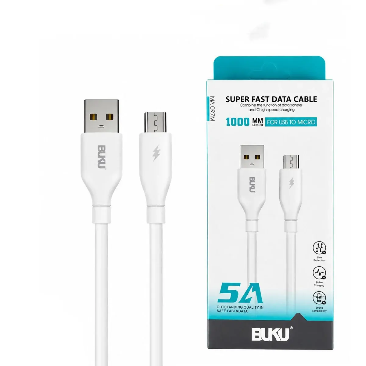 کابل تبدیل USB به Micro USB بوکو مدل  MA-097M V8 طول 1 متر