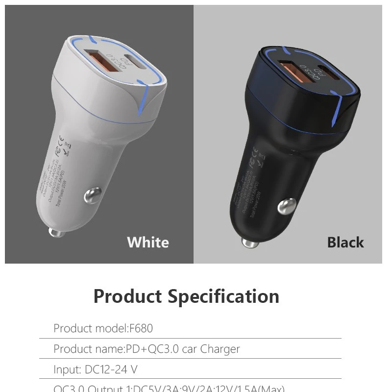 شارژر فندکی پرووان مدل PCG22 20W