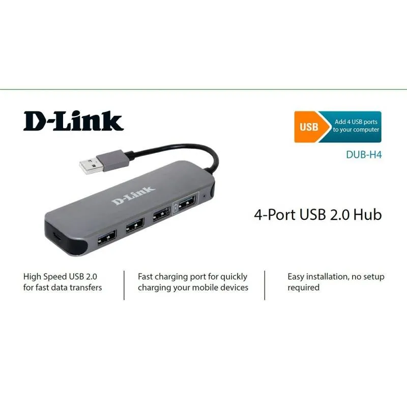 هاب 4 پورت دی لینک مدل DUB-H4-E1