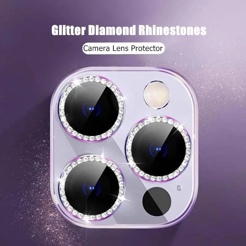 محافظ لنز دوربین گوشی موبایل گرین لاین مدل Diamond مناسب گوشی iPhone 14 Pro Max / Pro