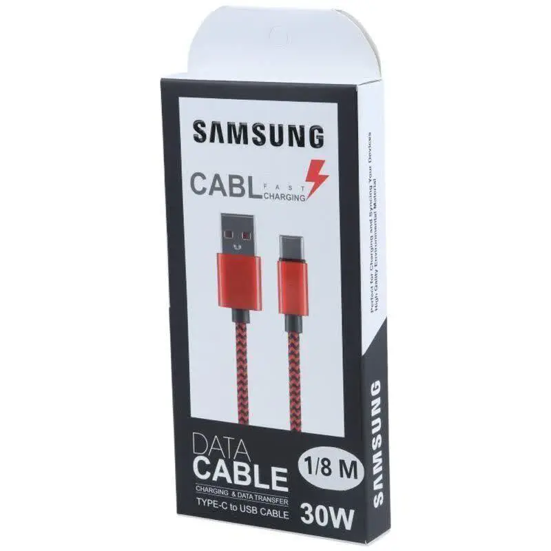 کابل تبدیل USB به Type-C سامسونگ مدل 30W طول 1.8 متر