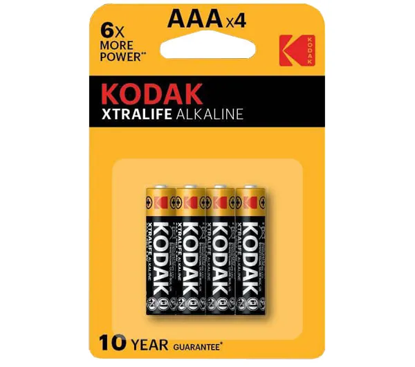 باتری نیم قلمی آلکالاین کداک مدل XTRALIFE بسته 4 عددی باتری نیم قلمی آلکالاین کداک مدل XTRALIFE بسته 4 عددی