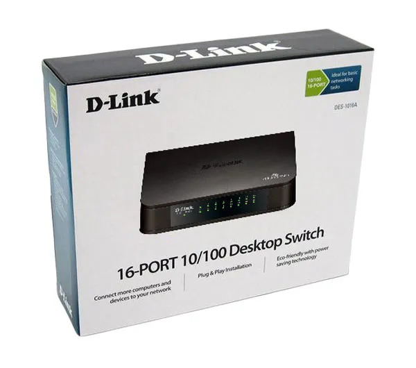 سوییچ 16 پورت مگابیتی دی-لینک مدل DES-1016A