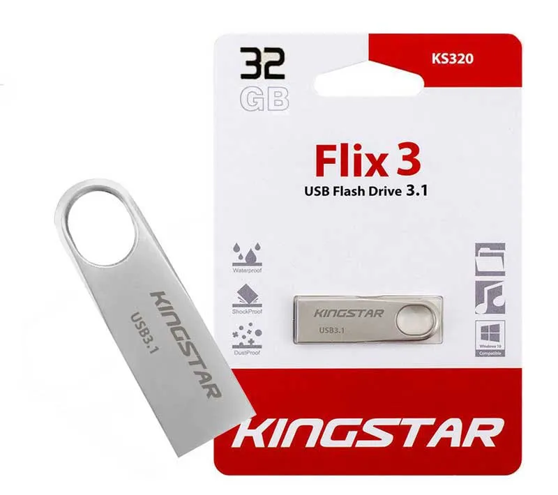 فلش مموری کینگ‌ استار مدل KS320 Flix3 USB3.1 ظرفیت 32 گیگابایت