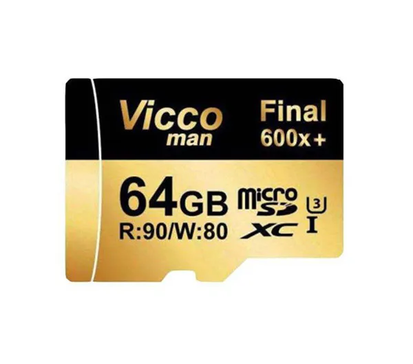 کارت حافظه microSDXC ویکومن مدل Extra 600X کلاس 10 استاندارد UHS-I U3 سرعت 90MBps ظرفیت 64 گیگابایت به همراه کارت ریدر