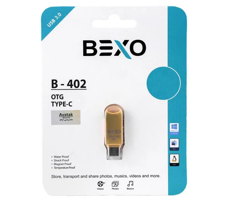 فلش مموری بکسو مدل B-402 USB 3.0 ظرفیت 64 گیگابایت