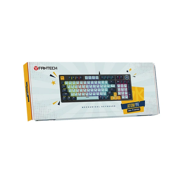 کیبورد مخصوص بازی فنتک مدل Atom96 MK890V2 مکانیکال با سوئیچ آبی