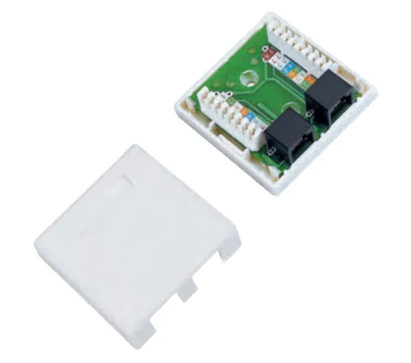 باکس و کیستون دو پورت روکار کی نت مدل Cat5