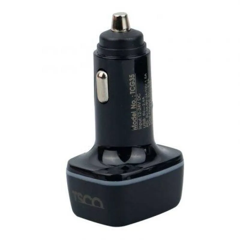 شارژر فندکی تسکو مدل TCG 35 3A 18W PD به همراه کابل MicroUSB