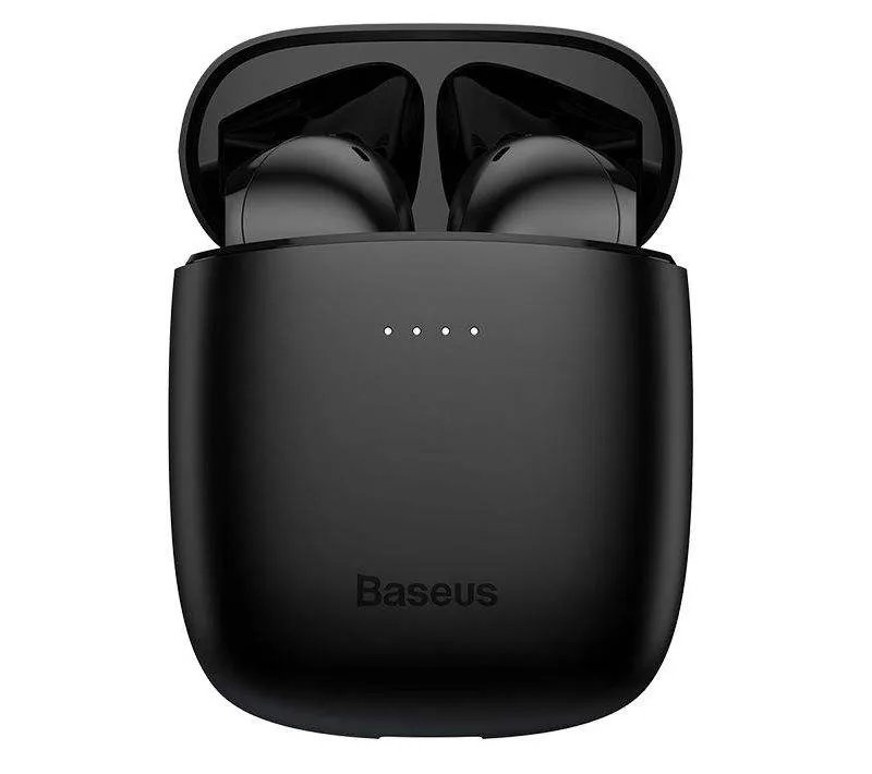 هدفون بی‌ سیم باسئوس مدل ENCOK W04 PRO همراه با محفظه شارژ بی‌سیم